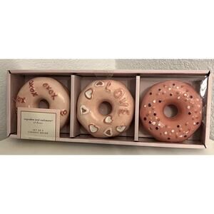 Cupcakes and Cashmere Ceramic Decor Donuts LOVE XOXO and Sprinkles Valentines